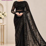 Black chiffon SAREE 🖤
