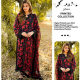 LAWN WITH CHIFFON DUPPATA-3PCS