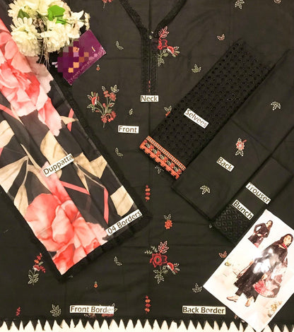 LAWN COLLECTION WITH SILK DUPPATA