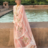 Chicken kari Lawn with Organza Duppata 3-PCS