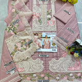 Chicken kari Lawn with Organza Duppata 3-PCS