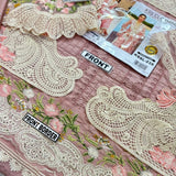 Chicken kari Lawn with Organza Duppata 3-PCS