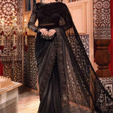 Black chiffon SAREE 🖤
