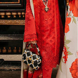 Lawn with silk Duppata