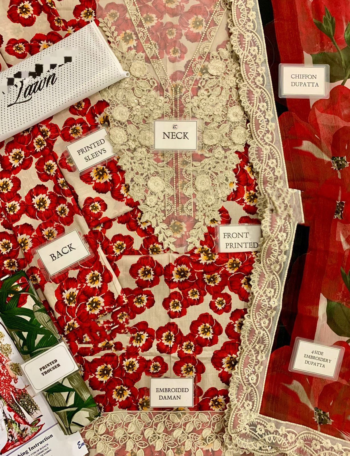 LAWN COLLECTION WITH CHIFFON DUPPATA-3PCS