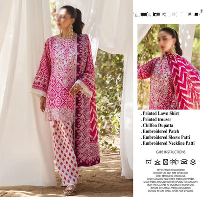 LAWN COLLECTION WITH CHIFFON DUPPATA 3PCS